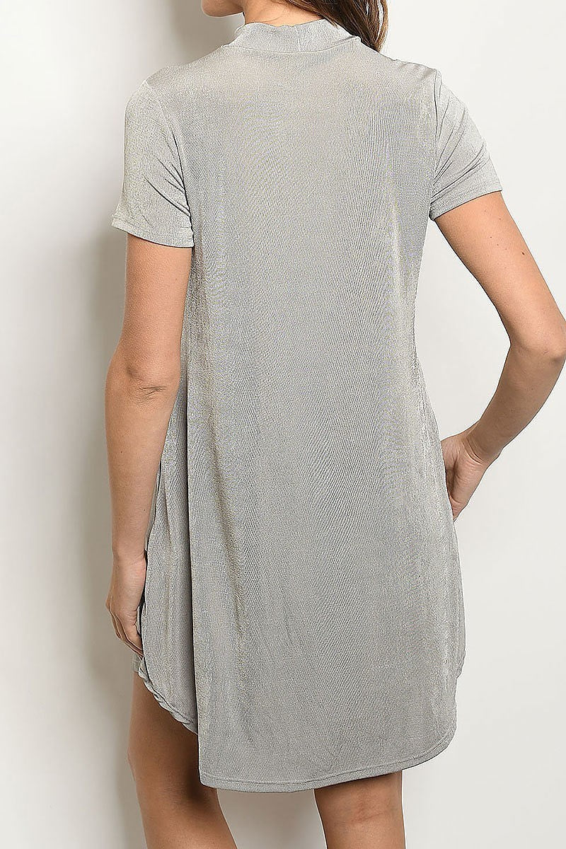 Mock neck tunic dress (DED5502)