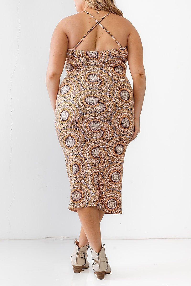 Medallion print midi dress (TED1685)