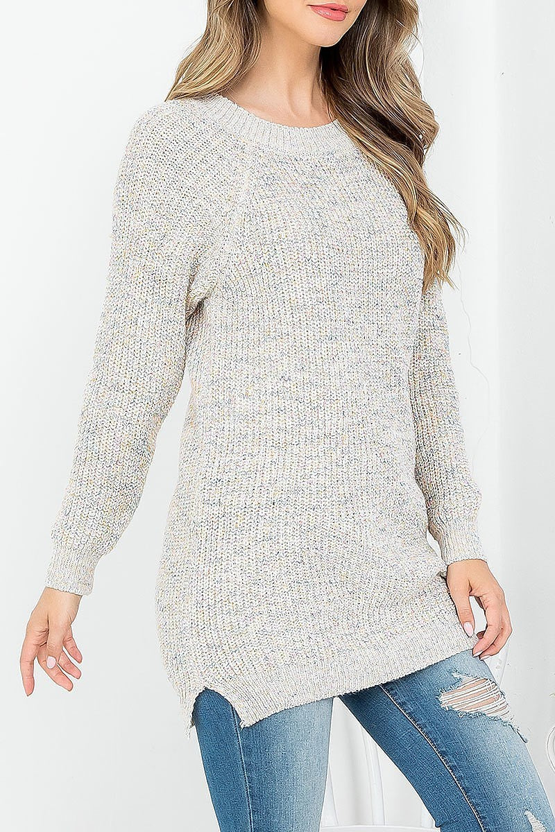 Round neck multi long sleeve sweater (DGS5680)