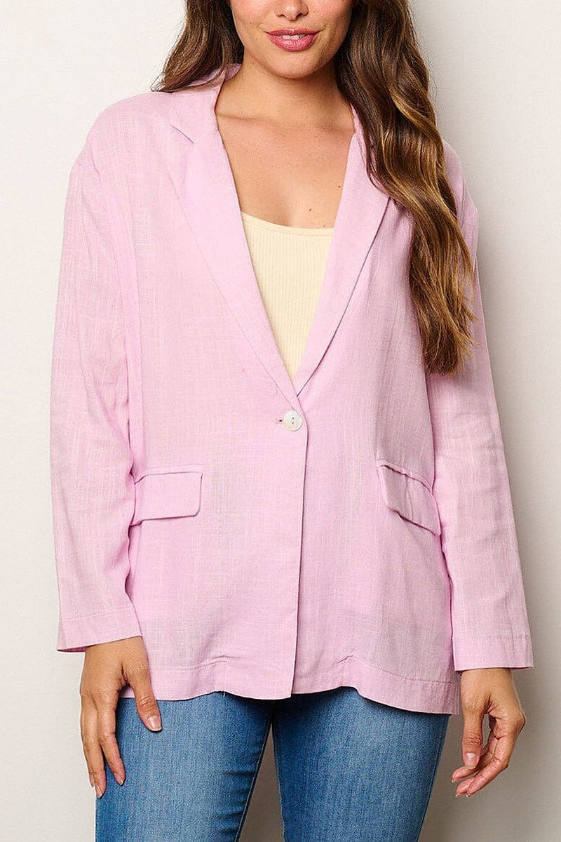 Long sleeve button closure blazer (EFWT8066)