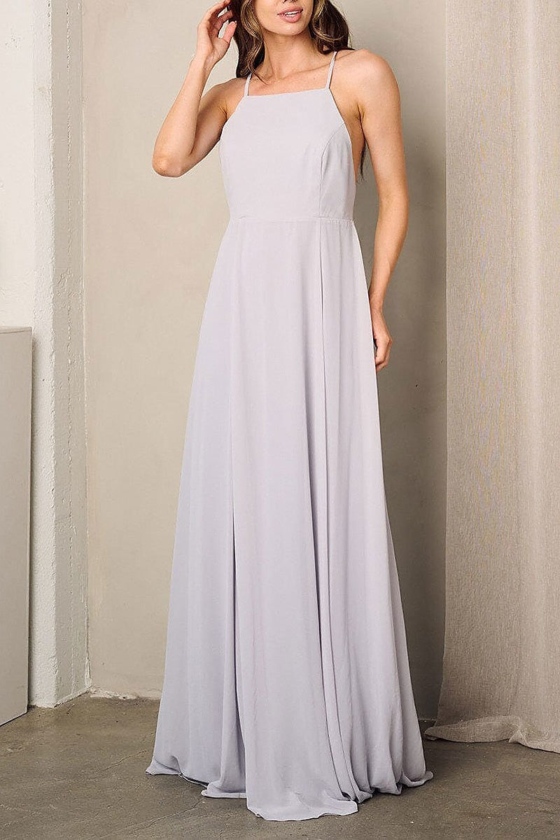 Sleeveless open back maxi dress (EFWT3078)