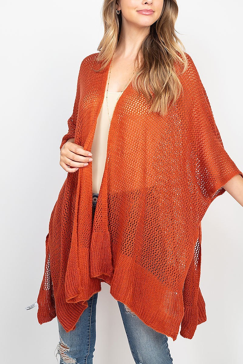 Crochet mesh summer kimono cardigan (DGS5460)