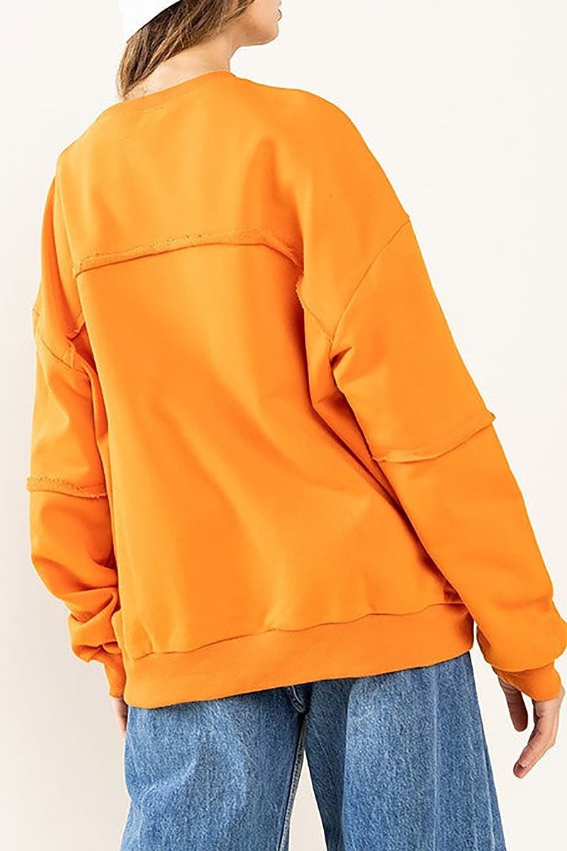 Texas graphic long drop shoulder sweatshirt (EDSW3995)