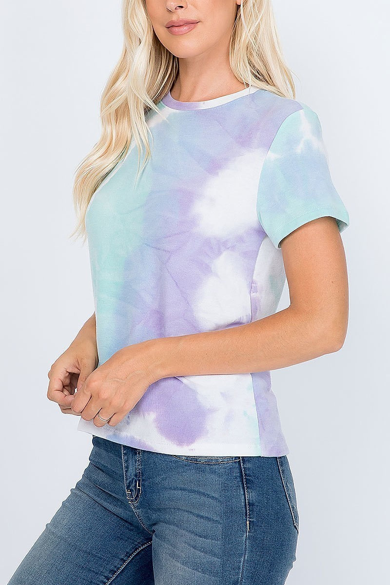 Crew neck tie dye top (EF2157)