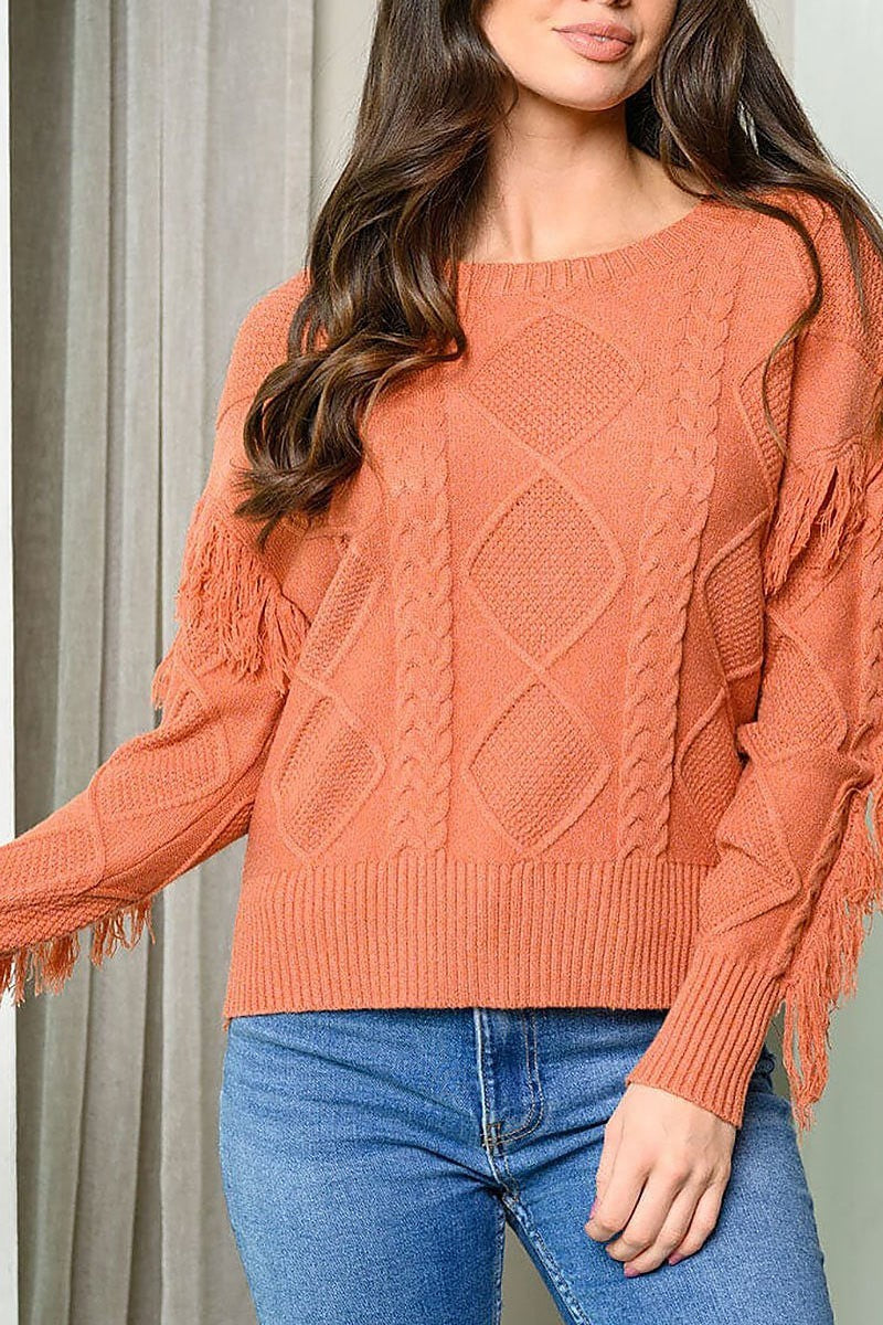 Long sleeve knit sweater (EDWT9261)