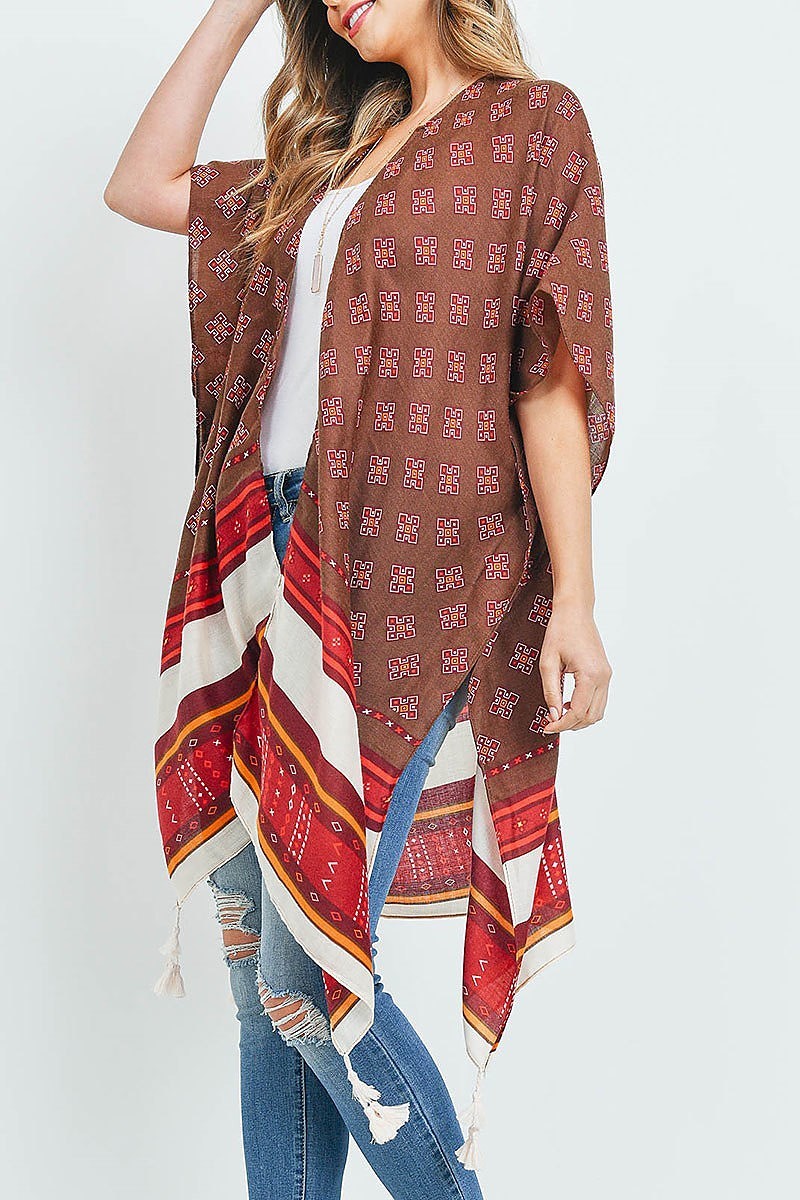 Bohemian open front kimono (DGS5486)