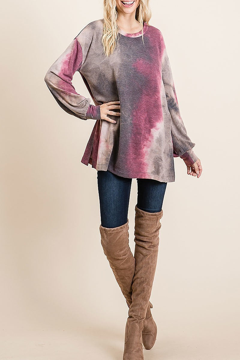 Tie dye long sleeve top (EF5031)