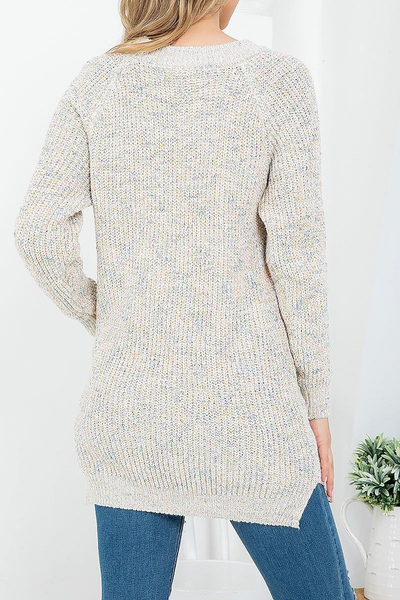 Round neck multi long sleeve sweater (DGS5680)