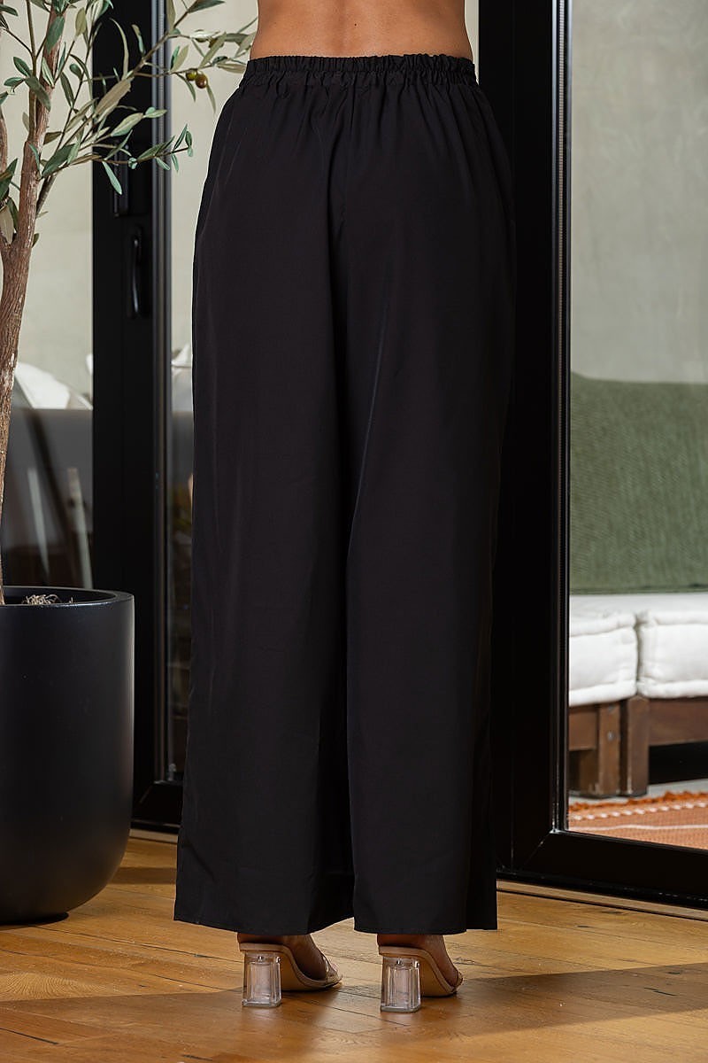 High waisted tie knot wide leg pants (EDSW4310)