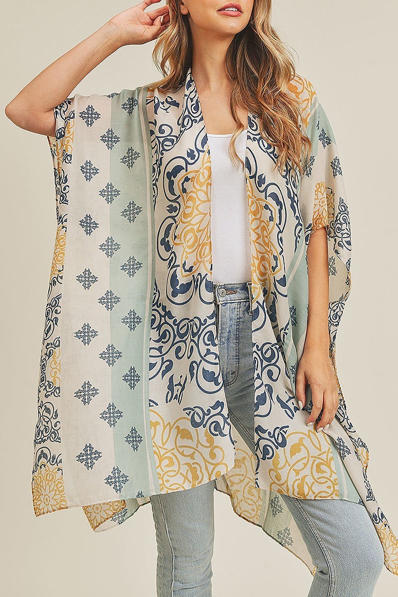 Bohemian pattern kimono (EF3482)