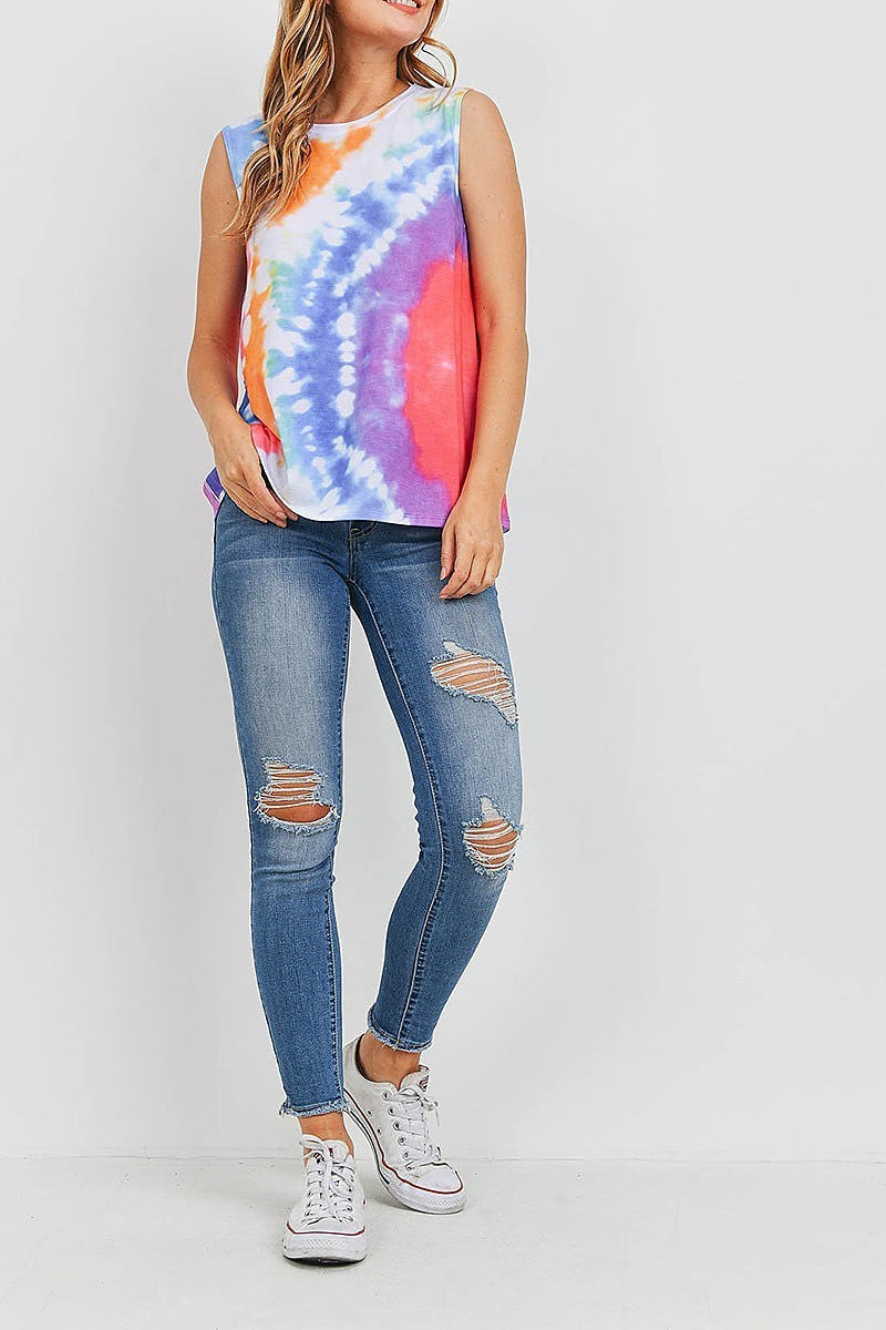 Round neck tie dye top (ED9971)