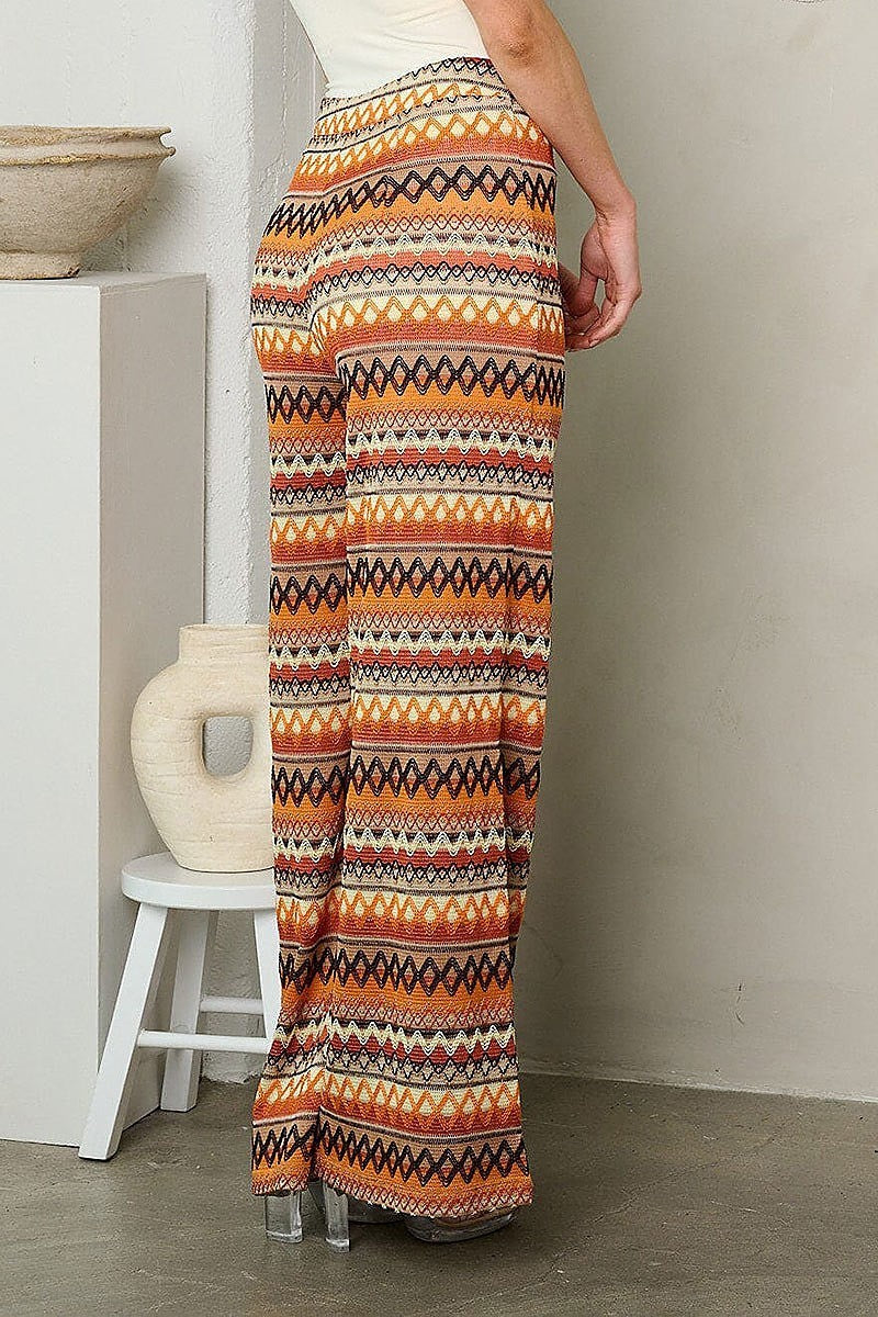 Wide leg multi color pants (ETWT1782)