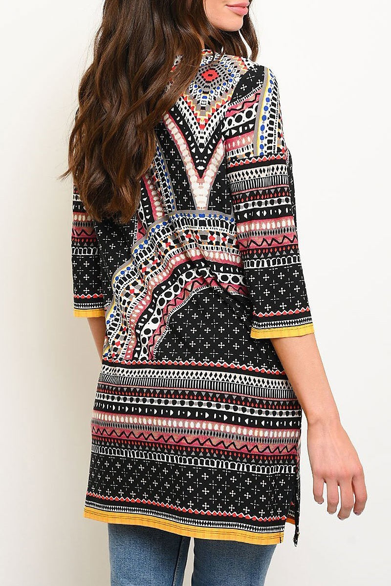 Tribal print tunic top (EDWT2212)