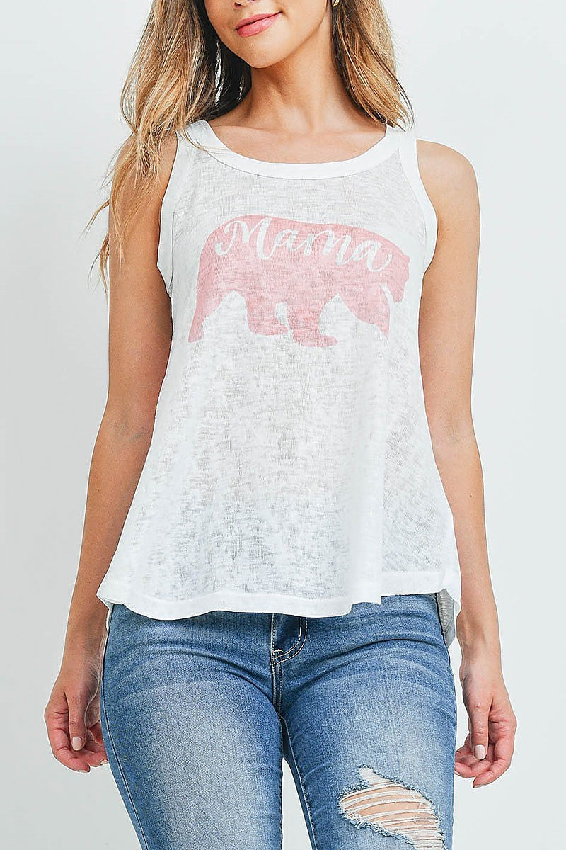 Mama bear graphic top (ED9650)