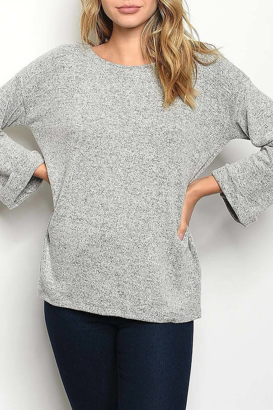 TIE BACK DETAIL SWEATER (DGS3709)