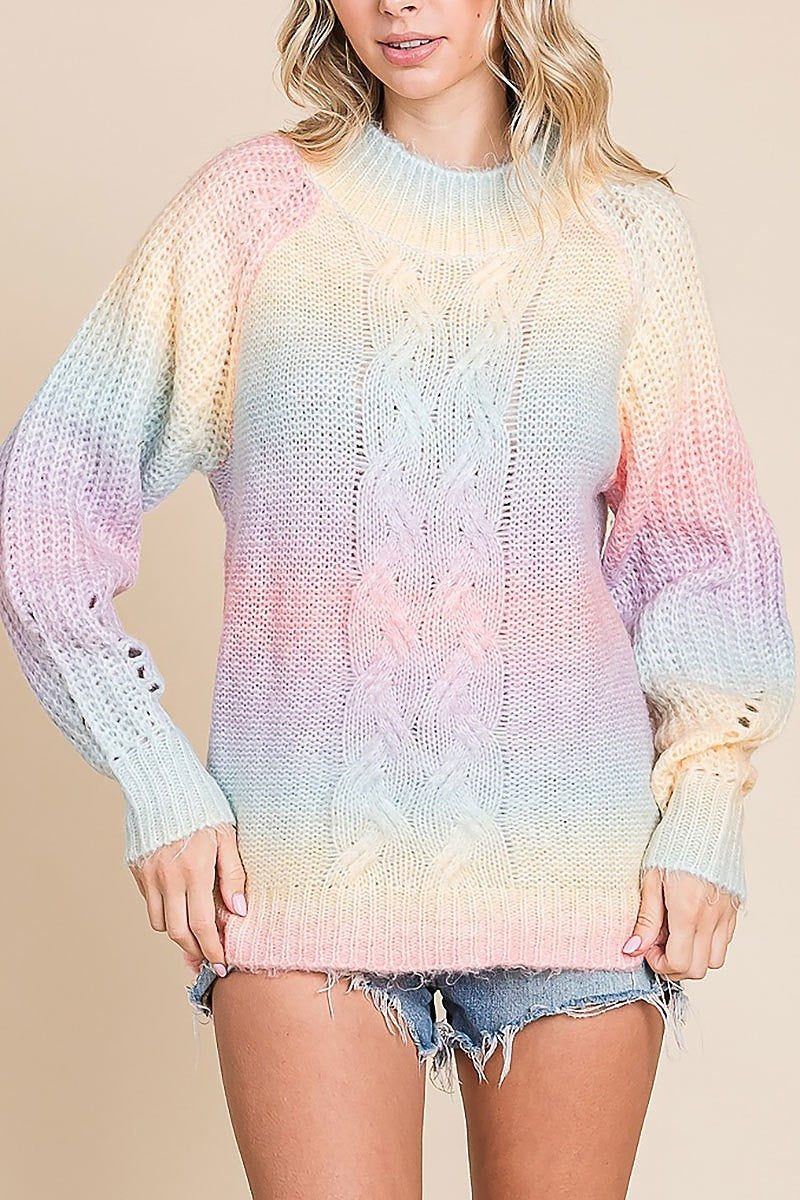 Multi color ombre sweater (EDH1899)