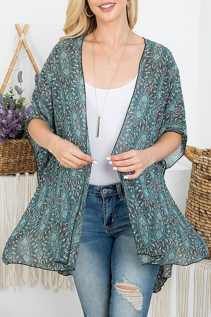 Paisley print kimono (EF4567)