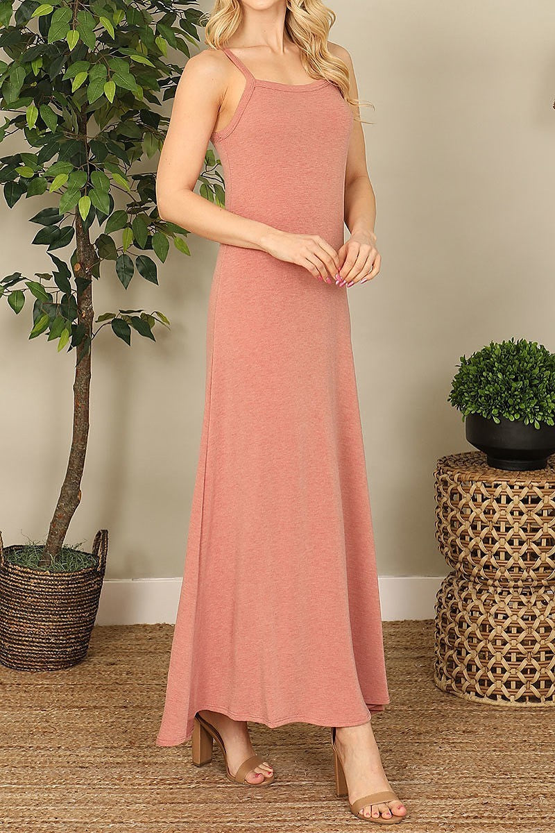 Spaghetti strap maxi dress (DED9252)