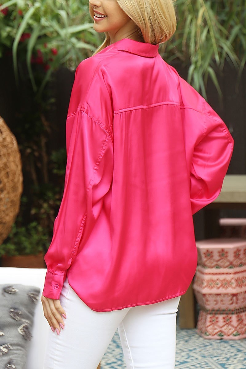 Long sleeve button down top (EF5860)