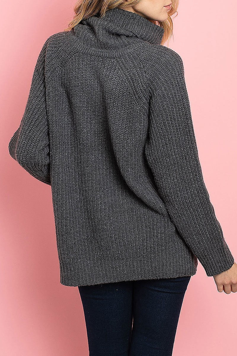 Cowl neck loose fit sweater (DGS4904)