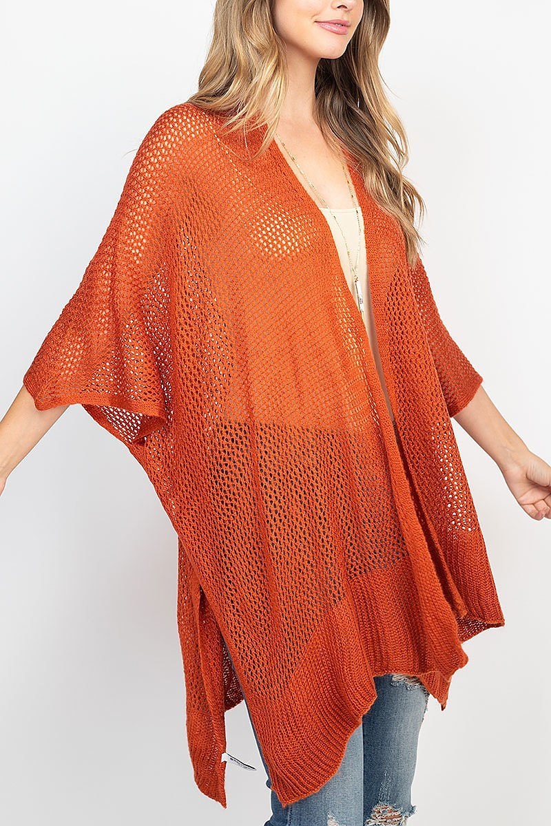 Crochet mesh summer kimono cardigan (DGS5460)