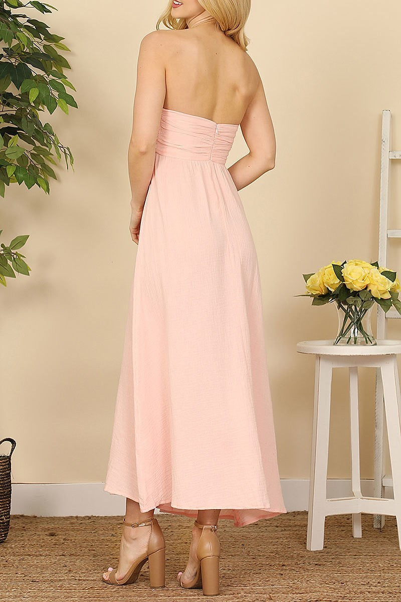 Tube and side slit dress (DED9097)