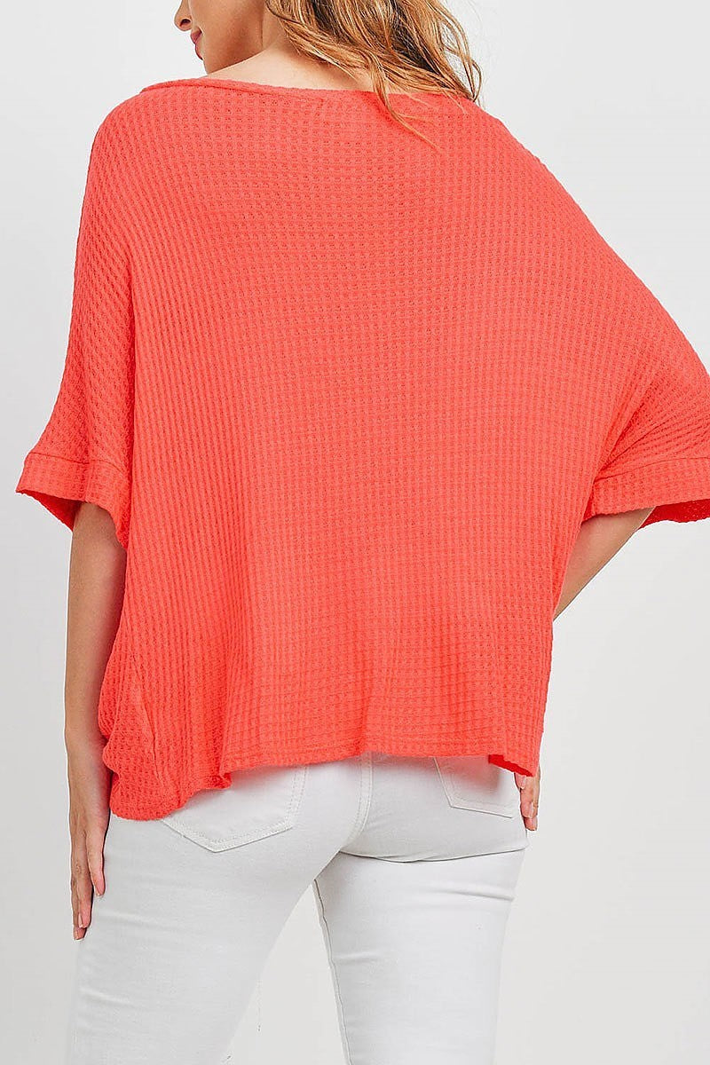 Twist front dolman sleeve top (EF1099)