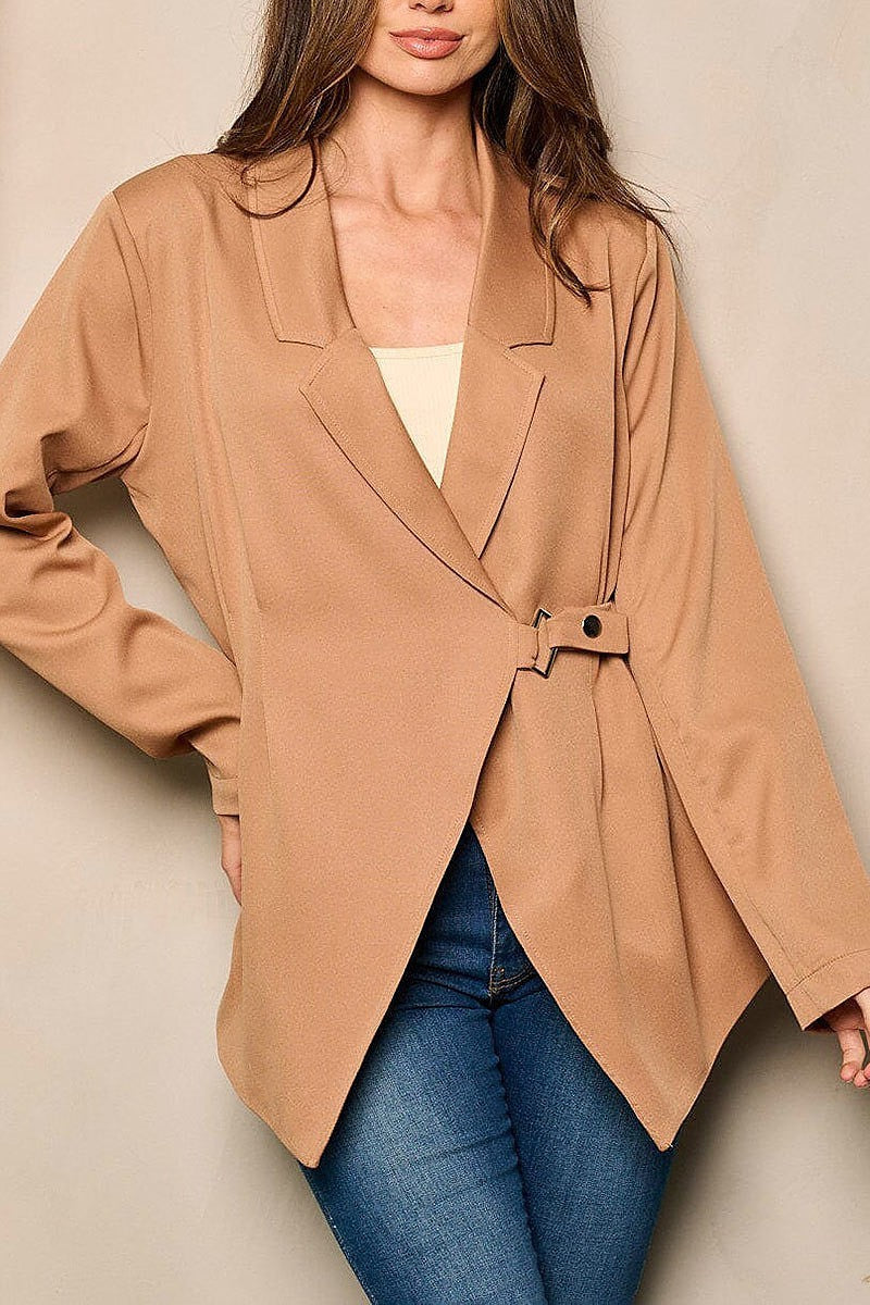 Long sleeve button closure blazer (EFWT4998)