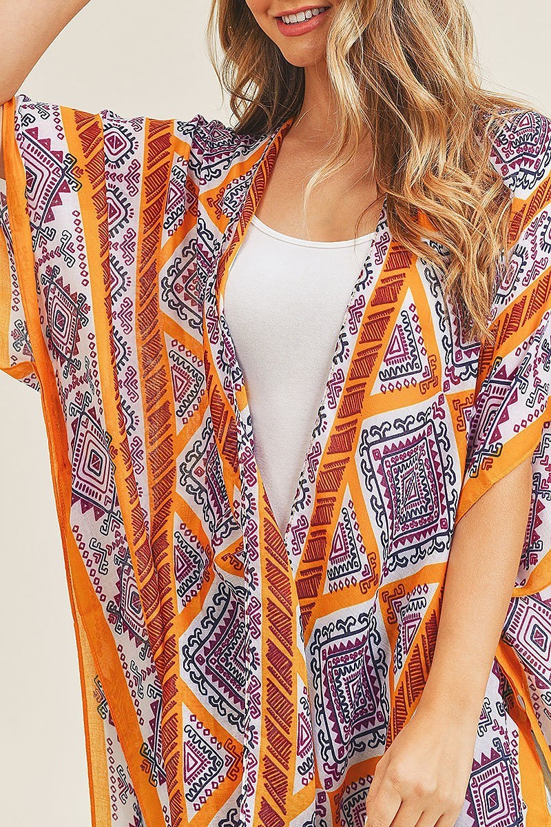 Tribal pattern kimono (EF3475)