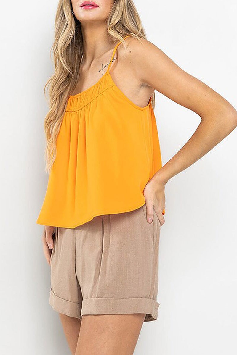 Sleeveless loose fit tunic tank top (EFWT8703)