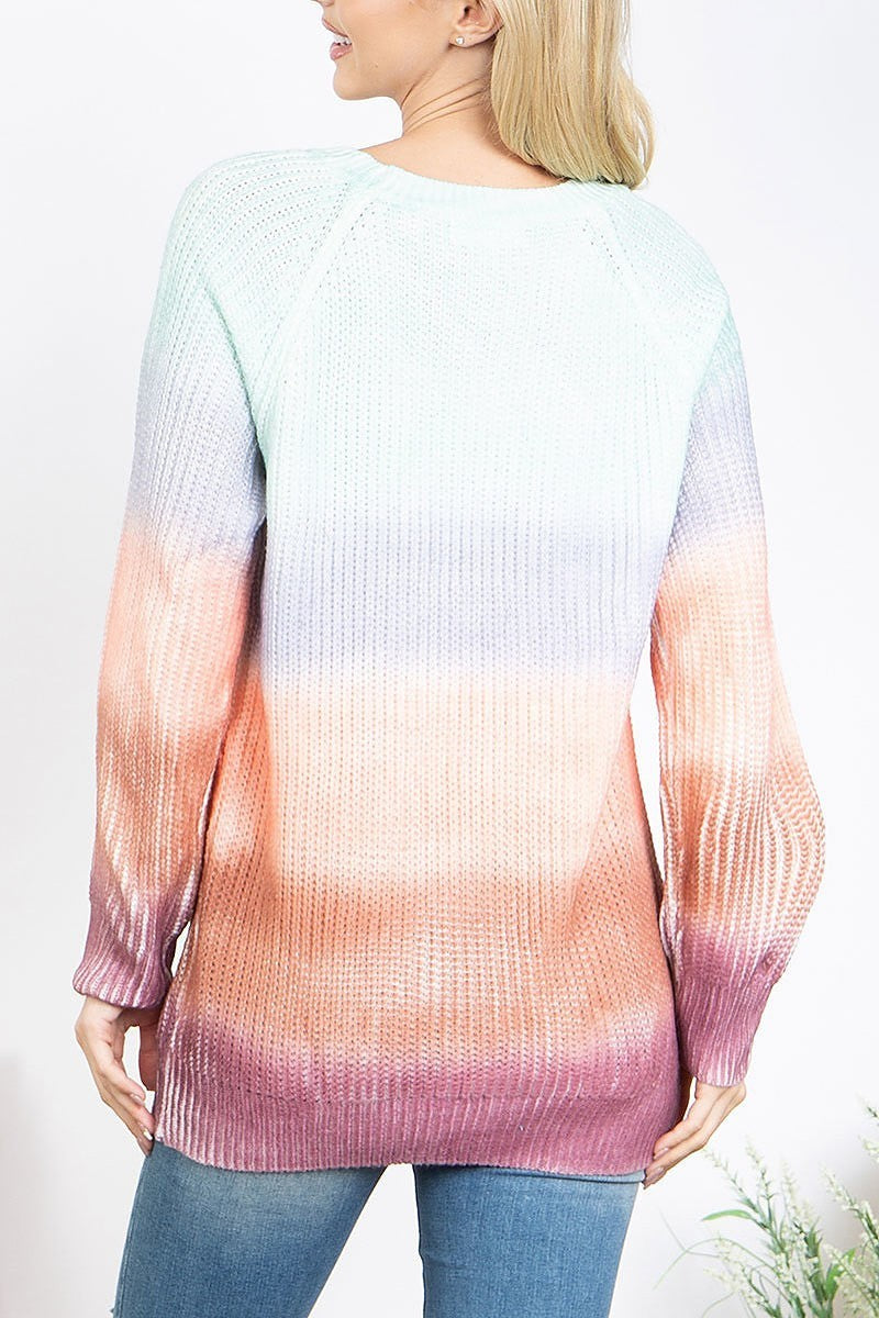 Multi tie dye knitted sweater (DGS5820)