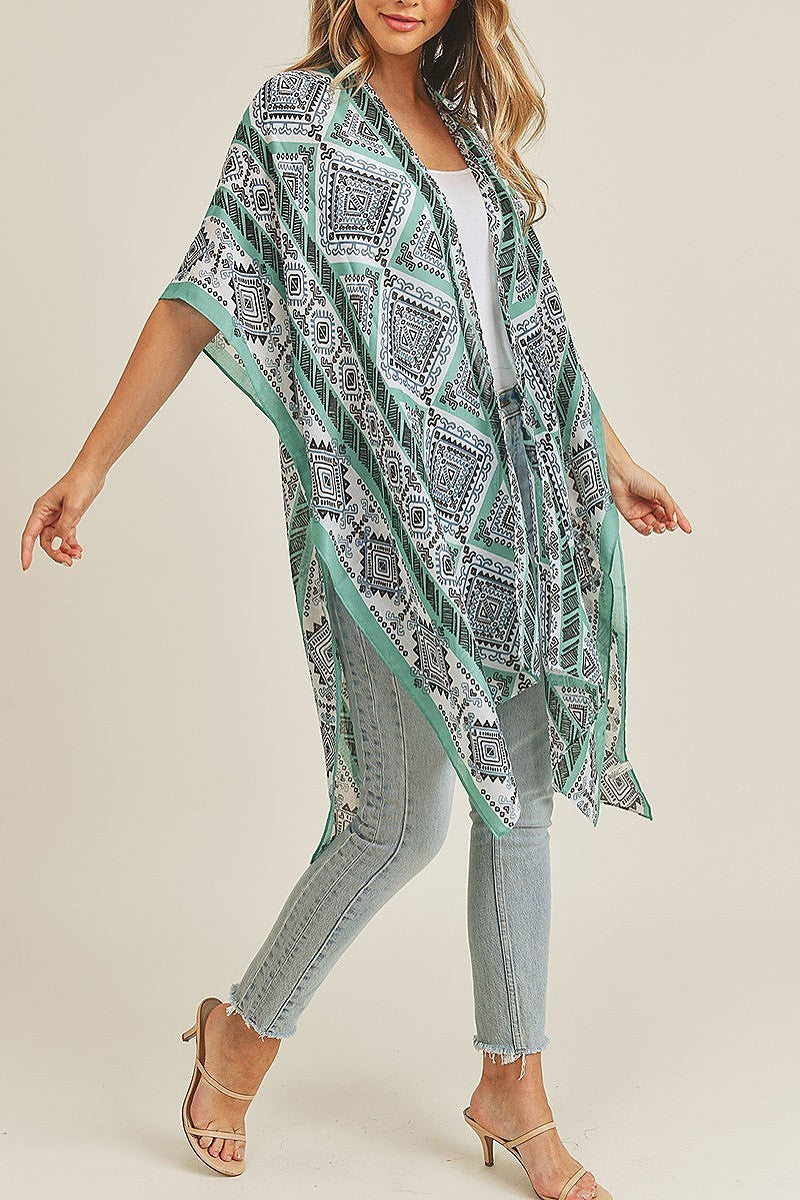 Tribal pattern kimono (EF3473)