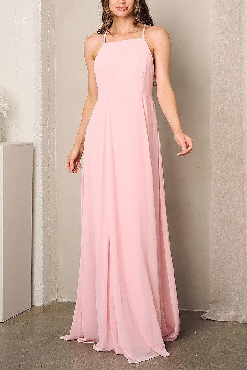 Sleeveless open back maxi dress (EFWT3076)