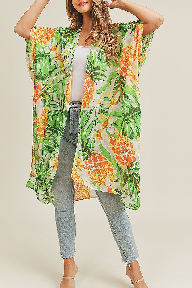 Tropical pineapple kimono (EF3462)