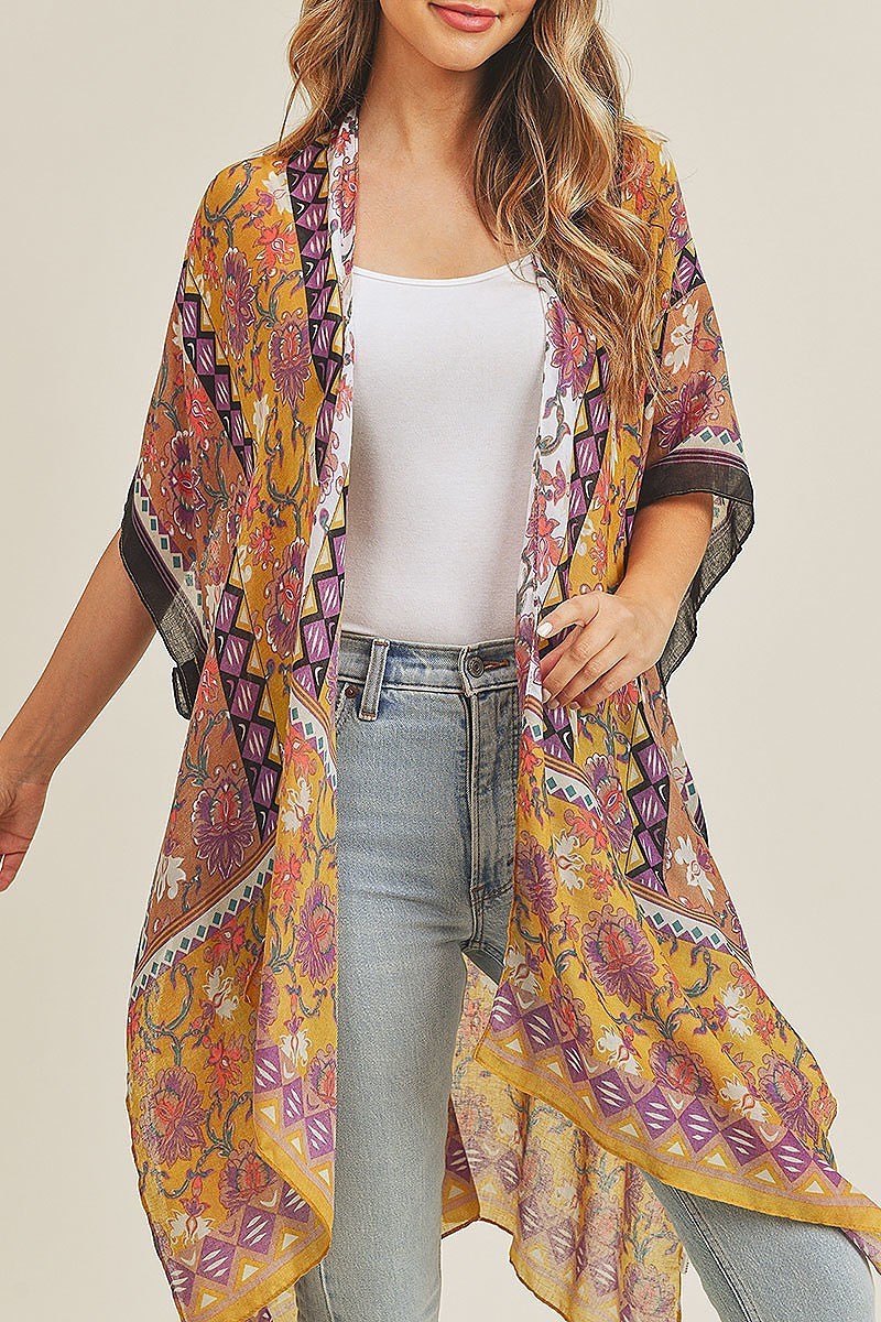 Flower pattern kimono (EF3486)