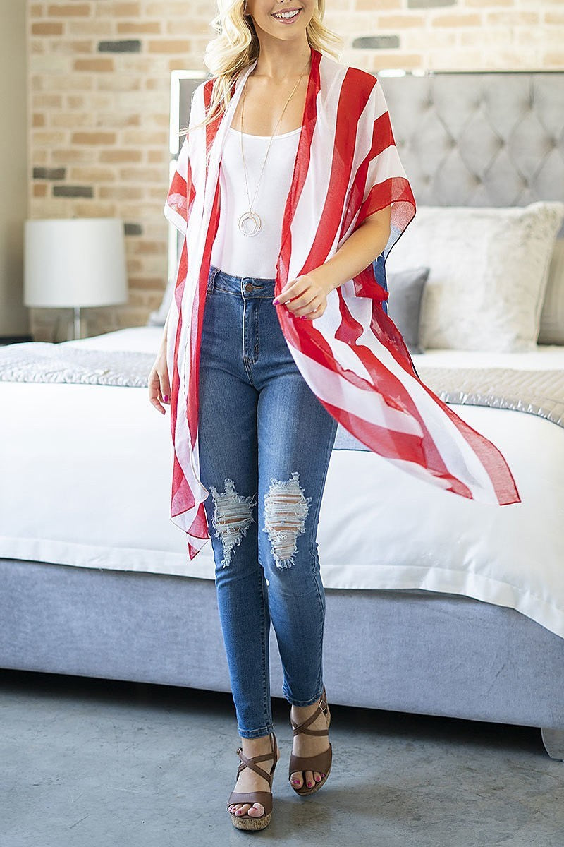 Usa accent open front kimono (EF3056)