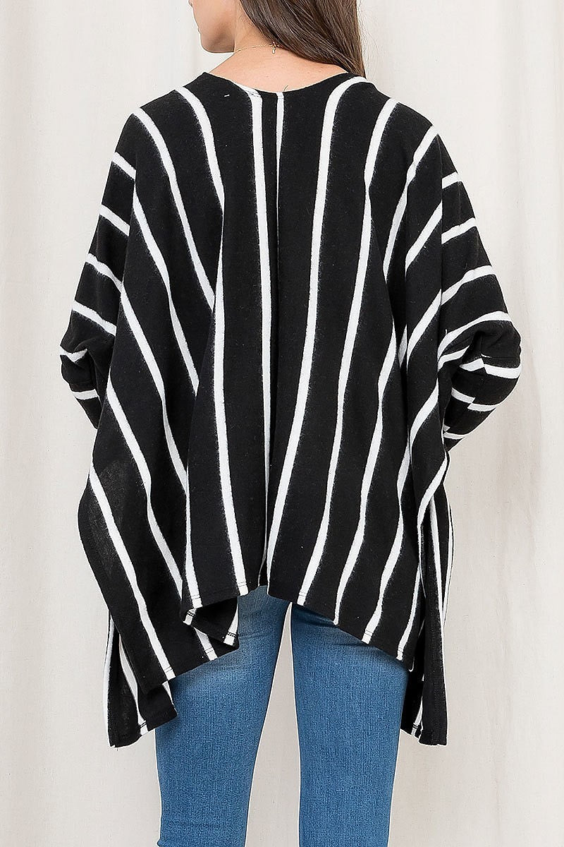 Loose fit stripe kimono cardigan (DGS5557)