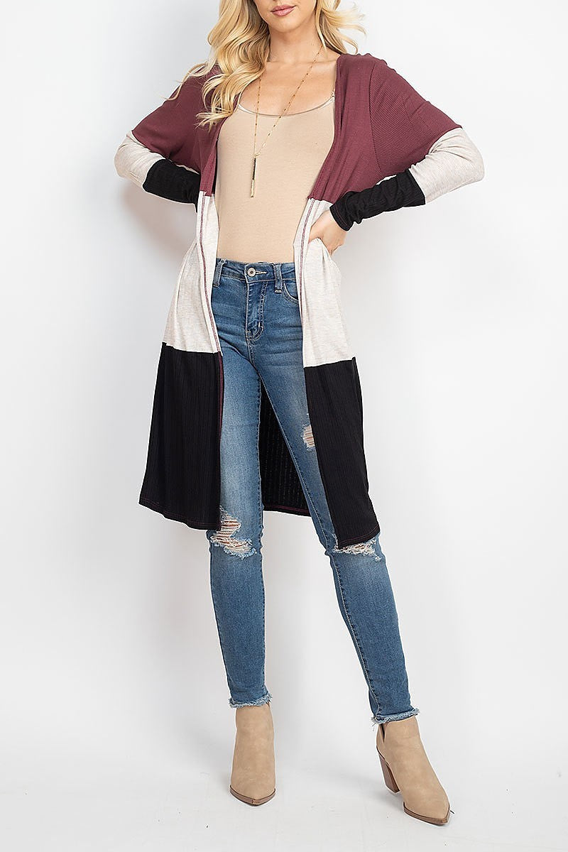 Color block cardigan (DGS5292)