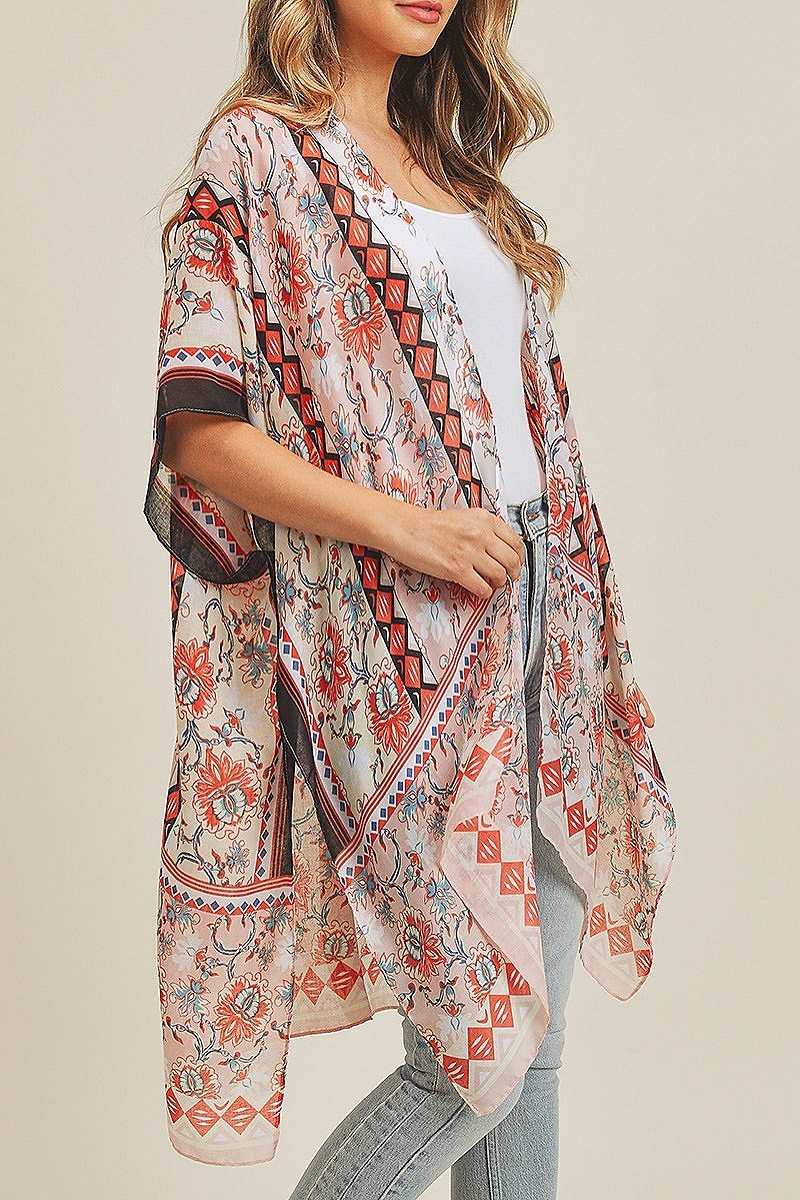 Flower pattern kimono (EF3487)