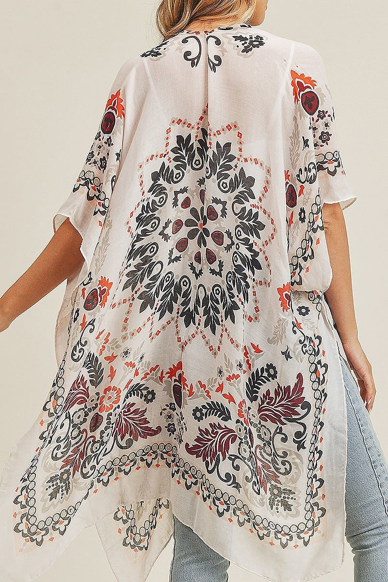 Bohemian print kimono (EF3502)