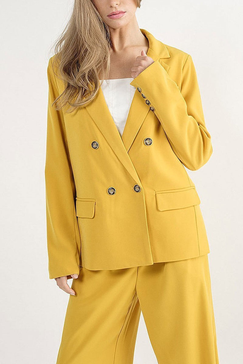 Long sleeve button closure blazer (EFWT4633)