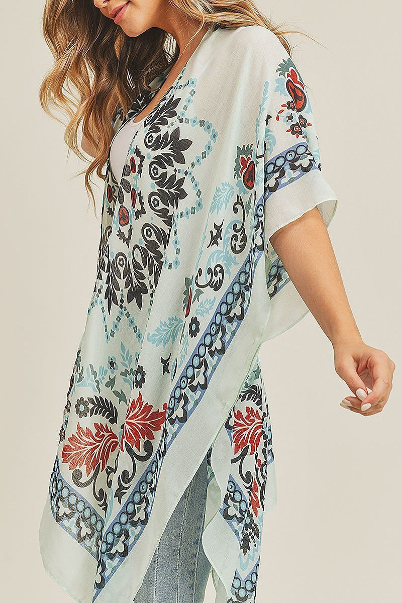 Bohemian print kimono (EF3499)