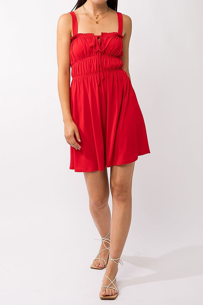 Square neckline cami dress (DED8243)