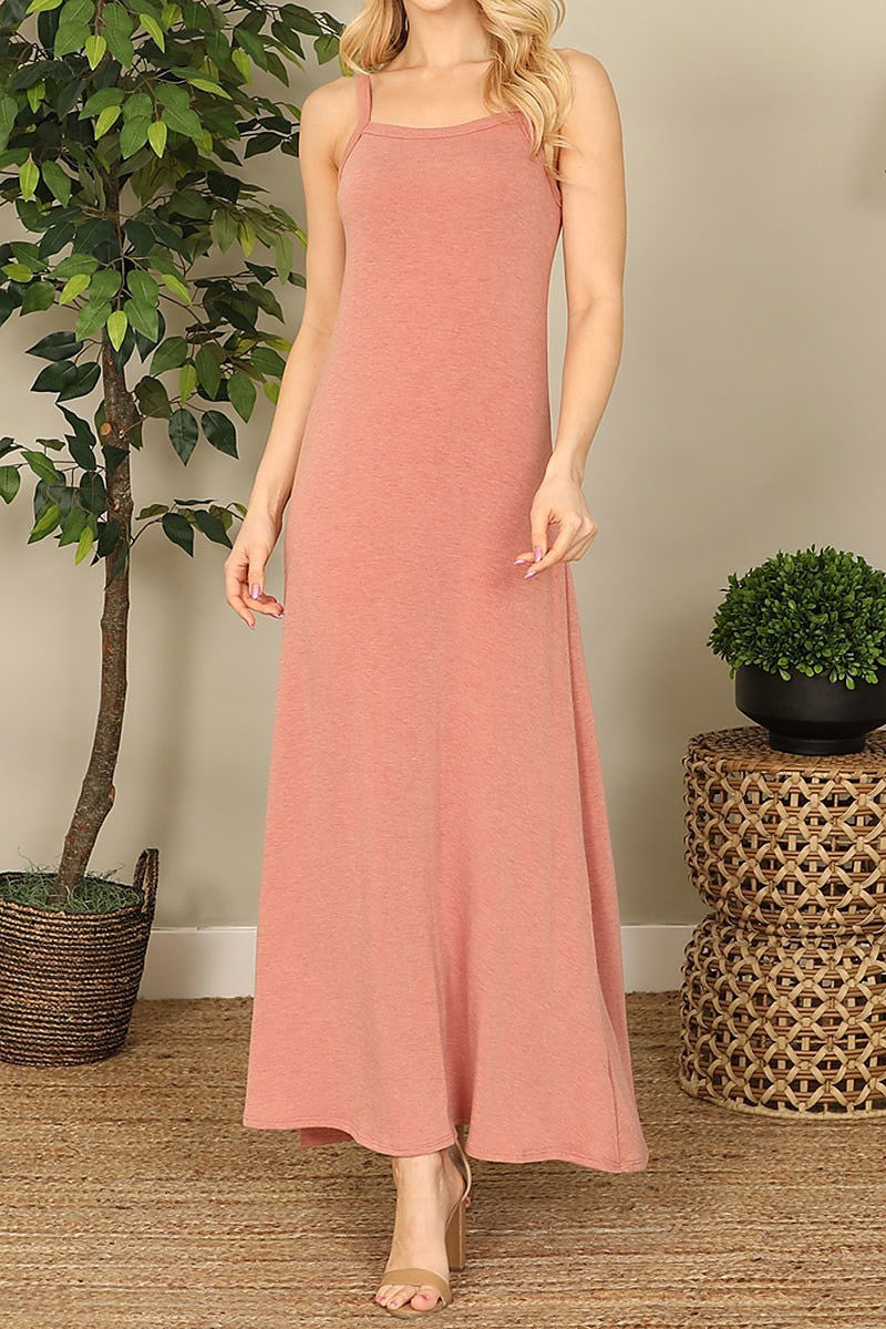 Spaghetti strap maxi dress (DED9252)