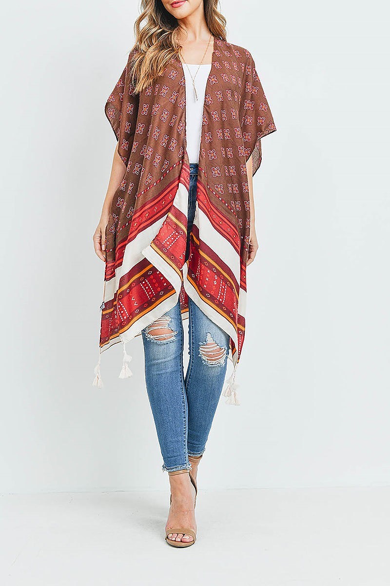 Bohemian open front kimono (DGS5486)