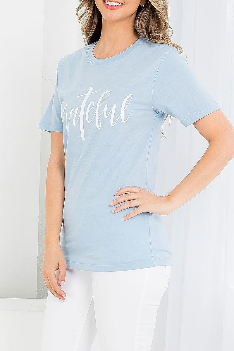 Grateful graphic tee top (EF3538)