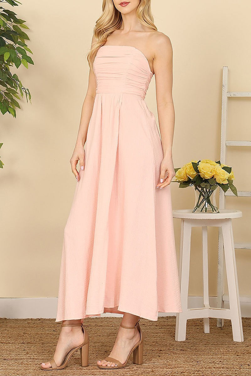 Tube and side slit dress (DED9097)