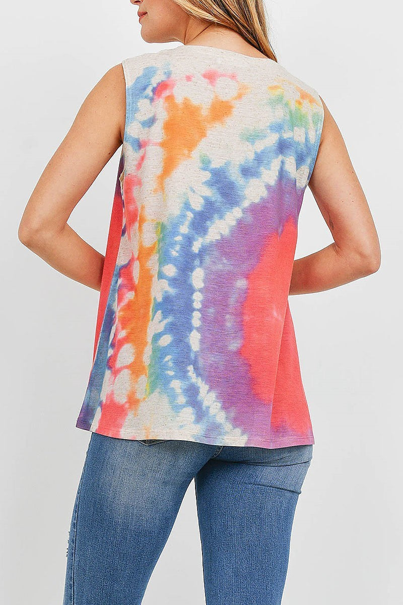 Round neck tie dye top (ED9971)