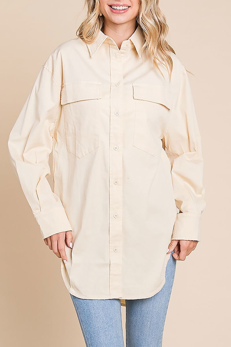 Oversized double pocket utility shirt (EDH1864)