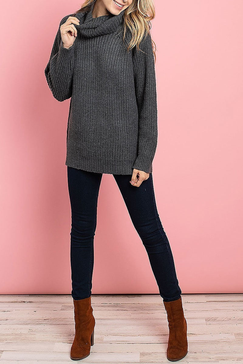 Cowl neck loose fit sweater (DGS4904)